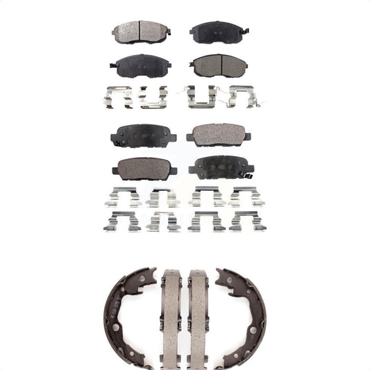 Semi-Metallic Brake Pads And Parking Shoes Front Rear Kit For Nissan Sentra Juke