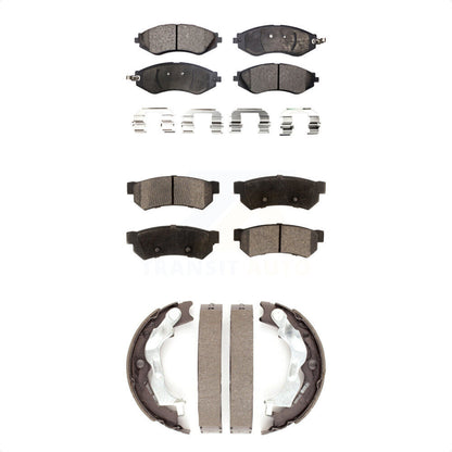 Semi-Metallic Brake Pads And Parking Shoe Front Rear Kit For Suzuki Forenza Reno