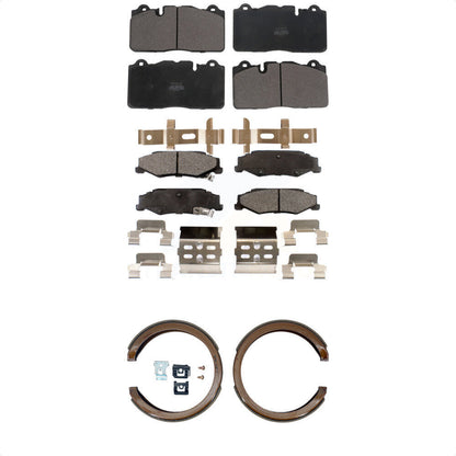 Semi-Metallic Brake Pads Parking Shoe Front Rear Kit For Chevrolet Corvette Base