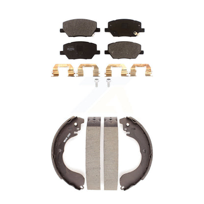 Semi-Metallic Brake Pads And Drum Shoes Front Rear Kit For Jeep Compass