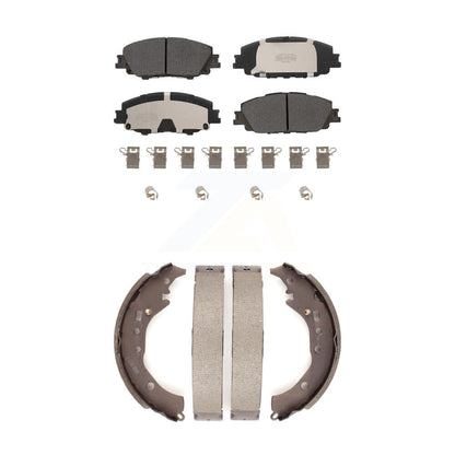 Semi-Metallic Brake Pads & Drum Shoe Front Rear Kit For 2019 Toyota Corolla 2.0L
