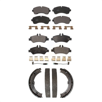 Semi-Metallic Brake Pads And Parking Shoe Front Rear Kit For Sprinter 3500 Dodge