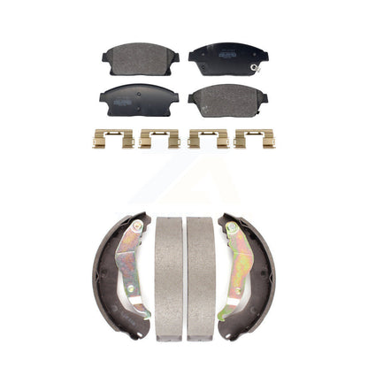 Semi-Metallic Brake Pads & Drum Shoe Front Rear Kit For 2013-2017 Chevrolet Trax