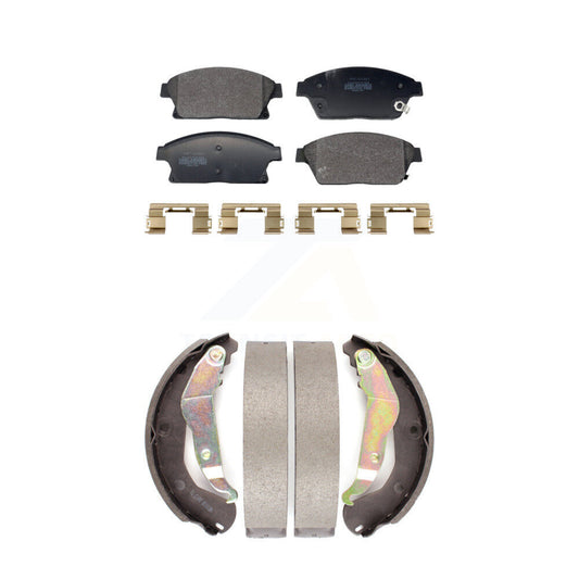Semi-Metallic Brake Pads & Drum Shoe Front Rear Kit For 2013-2017 Chevrolet Trax
