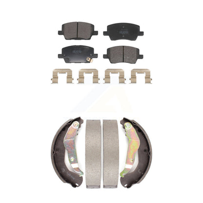 Semi-Metallic Brake Pads Drum Shoes Front Rear Kit For 2018-2020 Chevrolet Sonic