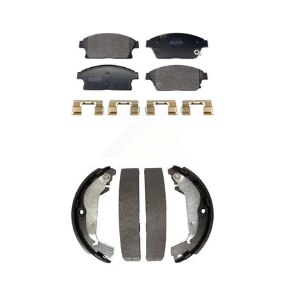 Semi-Metallic Brake Pads And Drum Shoes Front Rear Kit For Chevrolet Cruze