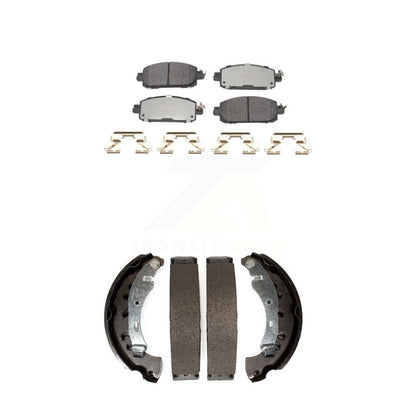 Semi-Metallic Brake Pads & Drum Shoes Front Rear Kit For 2020-2023 Nissan Sentra