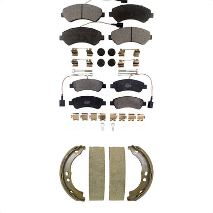 Semi-Metallic Brake Pads Parking Shoe Front Rear Kit For Ram ProMaster 2500 3500