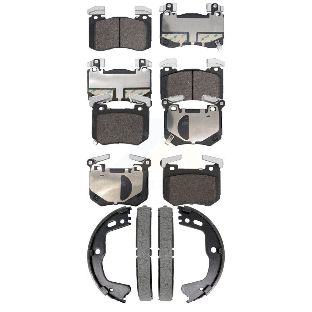 Semi-Metallic Brake Pads Parking Shoe Front Rear Kit For Kia Stinger Genesis G70