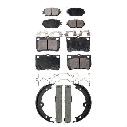 Semi-Metallic Brake Pads And Parking Shoes Front Rear Kit For Lexus IS250 GS300