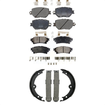 Semi-Metallic Brake Pads And Parking Shoes Front Rear Kit For Lexus IS250