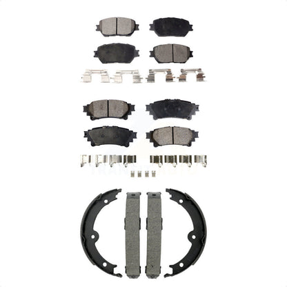 Semi-Metallic Brake Pads Parking Shoe Front Rear Kit For Lexus IS250 C F Sport