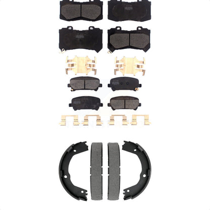 Semi-Metallic Brake Pads Parking Shoes Front Rear Kit For Chevrolet Colorado GMC