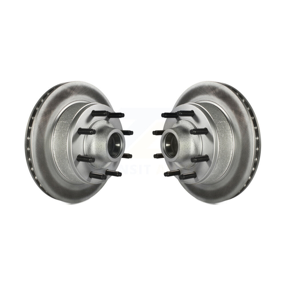 Coat Brake Rotor Front Pair For Ford E-350 Super Duty E-250 Econoline Club Wagon