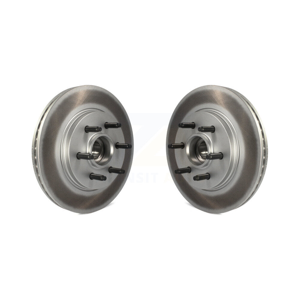 Coat Brake Rotor Front Pair For Ford F-150 Lincoln Mark LT With 6 Lug Wheels RWD