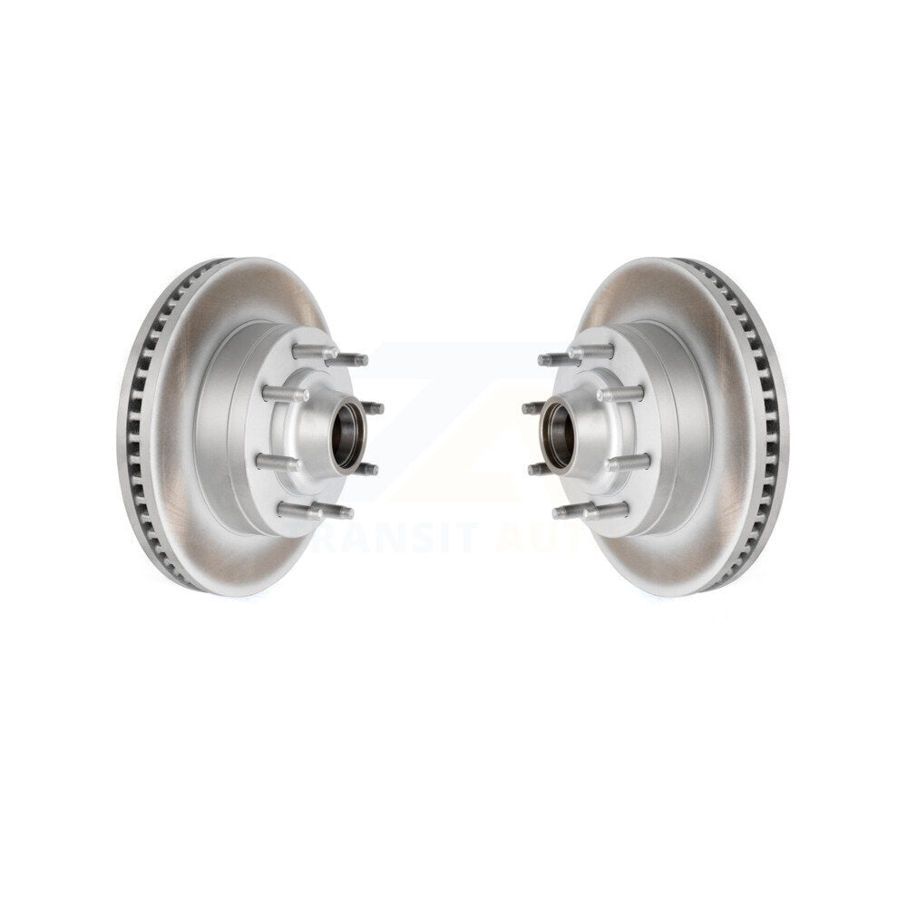 Coat Disc Brake Rotor Hub Front Pair For Ford E-350 Super Duty E-250 E-150 E-450
