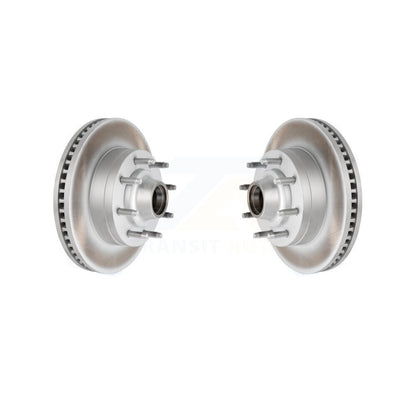 Coat Disc Brake Rotor Hub Front Pair For Ford E-350 Super Duty E-250 E-150 E-450