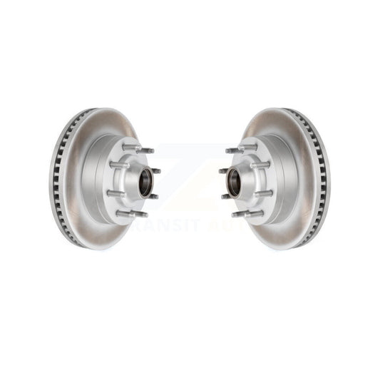 Coat Disc Brake Rotor Hub Front Pair For Ford E-350 Super Duty E-250 E-150 E-450