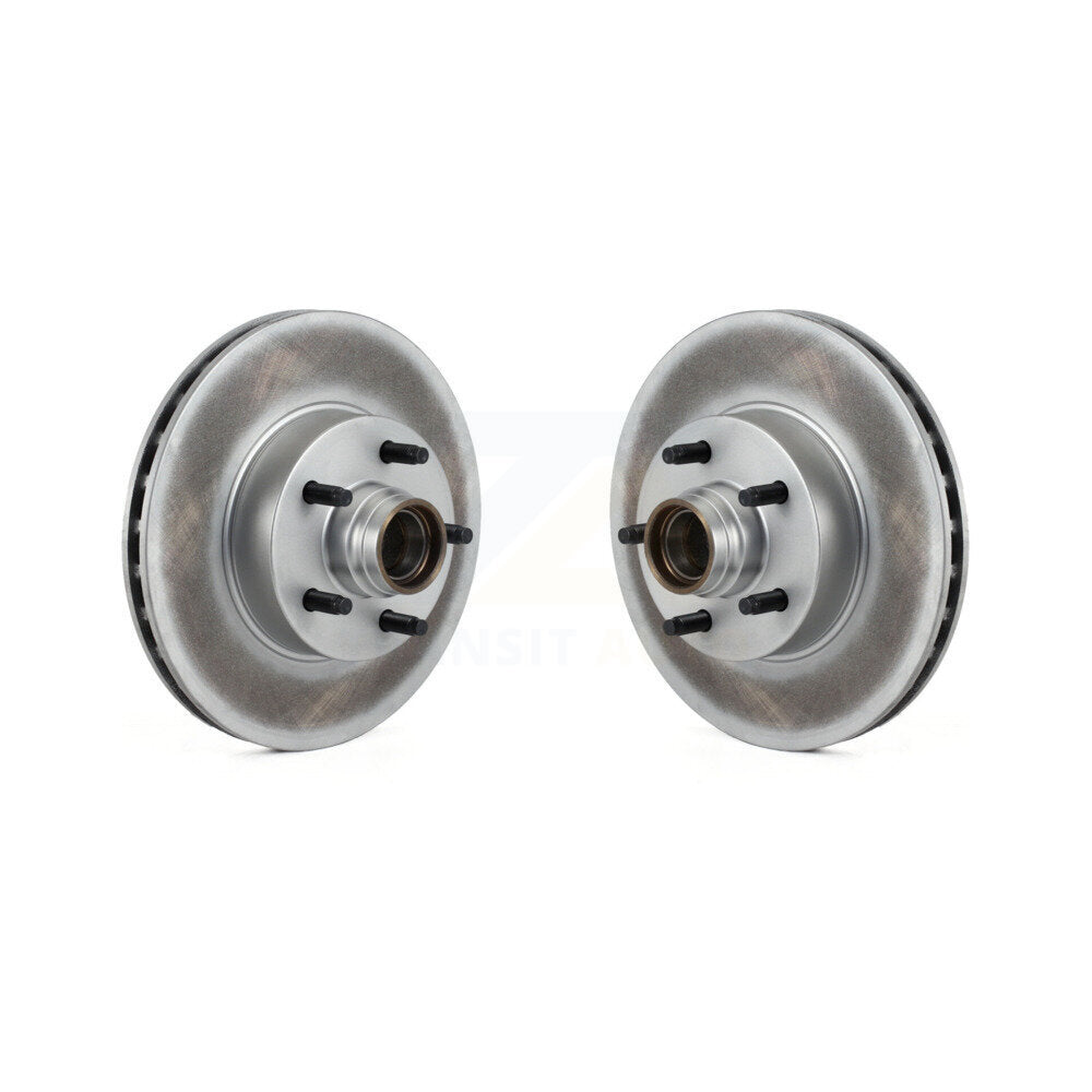 Coated Disc Brake Rotors & Hub Assembly Front Pair For 2010-2011 Ford Ranger RWD