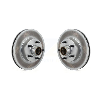 Coated Disc Brake Rotors & Hub Assembly Front Pair For 2010-2011 Ford Ranger RWD