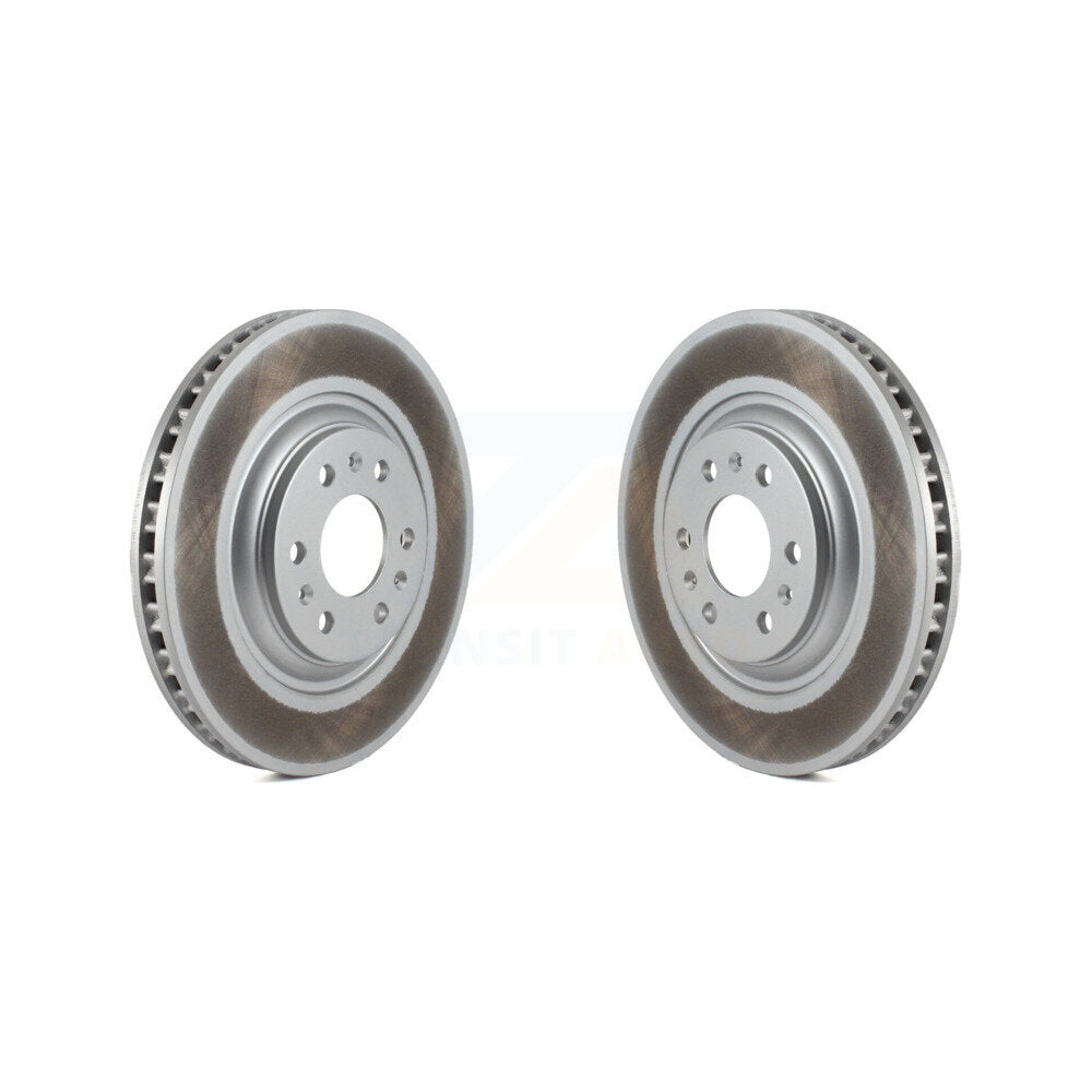Coated Disc Brake Rotors Front Pair For 2004-2009 Cadillac SRX
