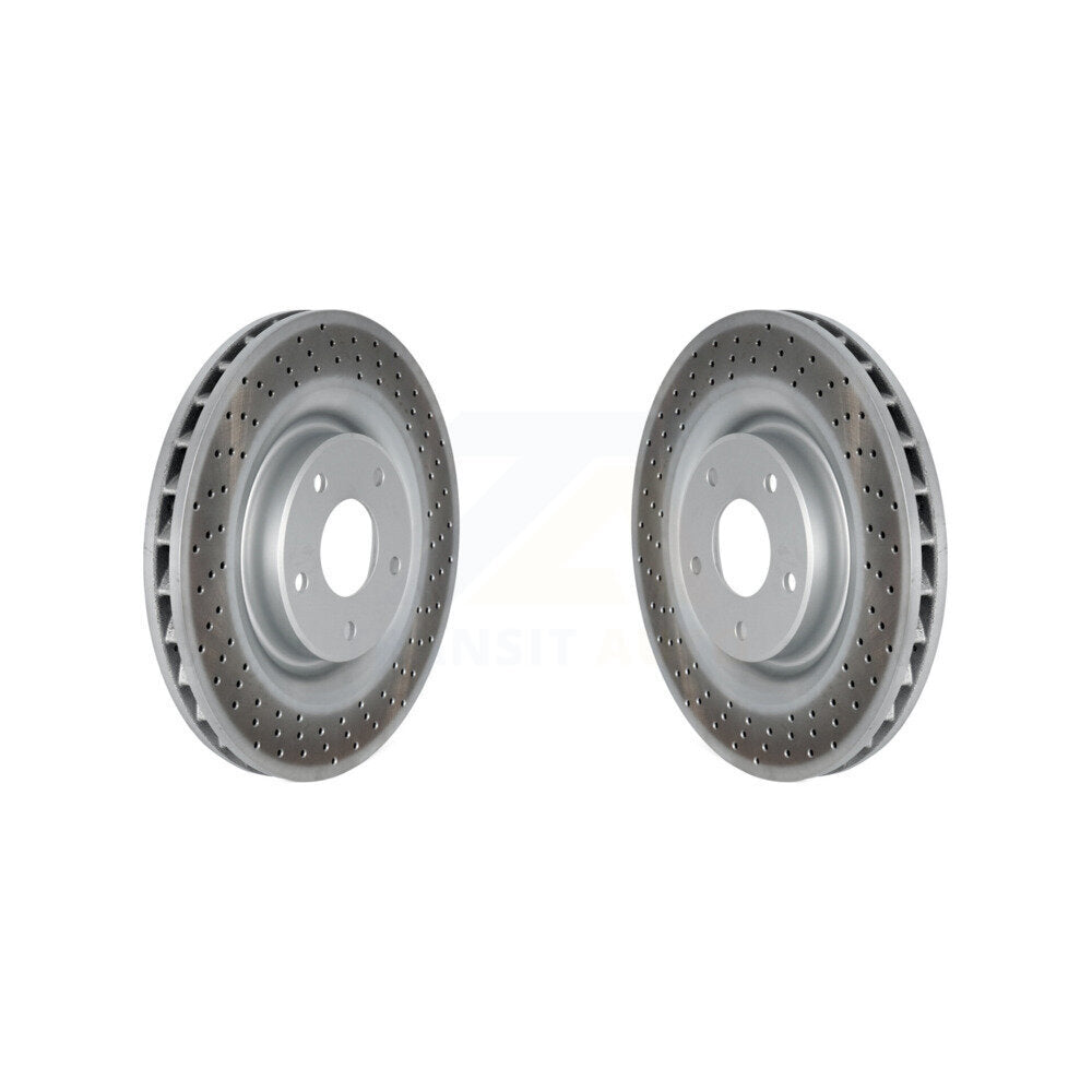 Coated Disc Brake Rotors Front Pair For Chevrolet Corvette Cadillac XLR