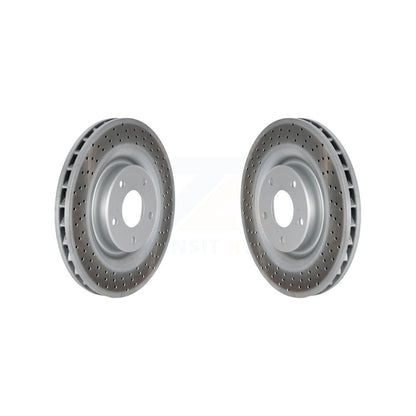 Coated Disc Brake Rotors Front Pair For Chevrolet Corvette Cadillac XLR