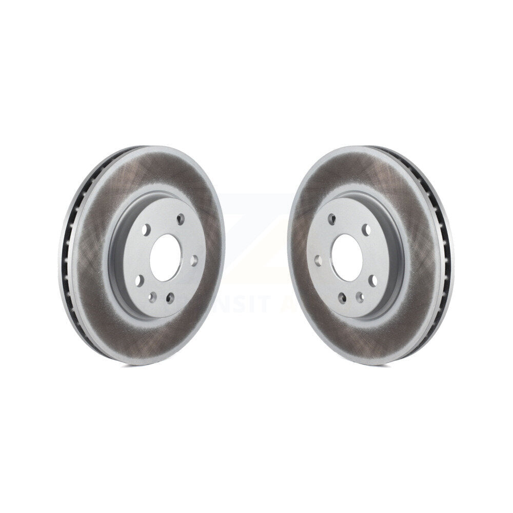 Coated Disc Brake Rotors Front Pair For Cadillac CTS
