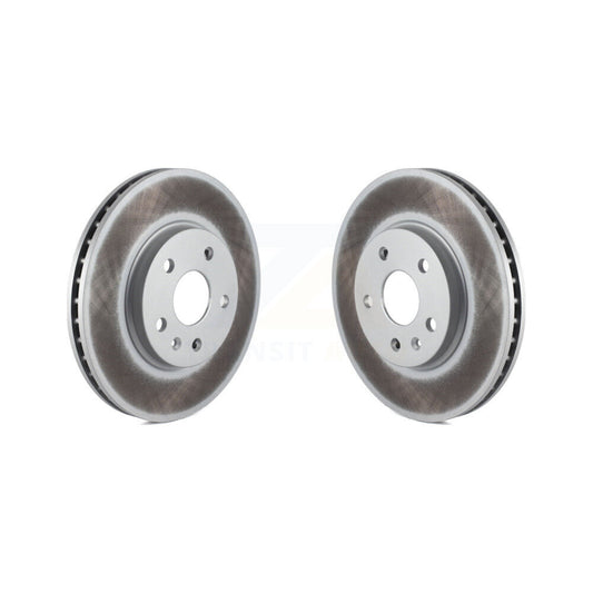 Coated Disc Brake Rotors Front Pair For Cadillac CTS