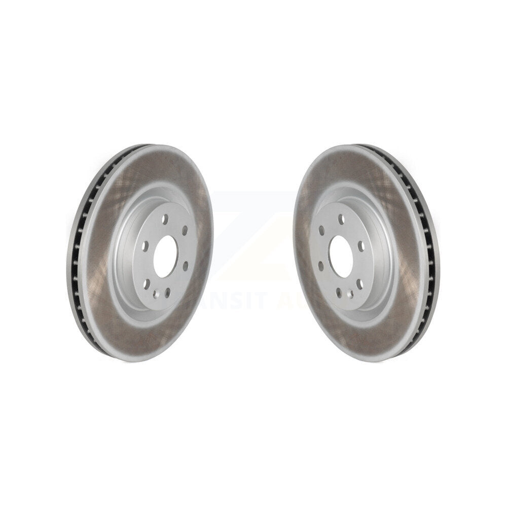 Coated Disc Brake Rotors Front Pair For Cadillac SRX Saab 9-4X