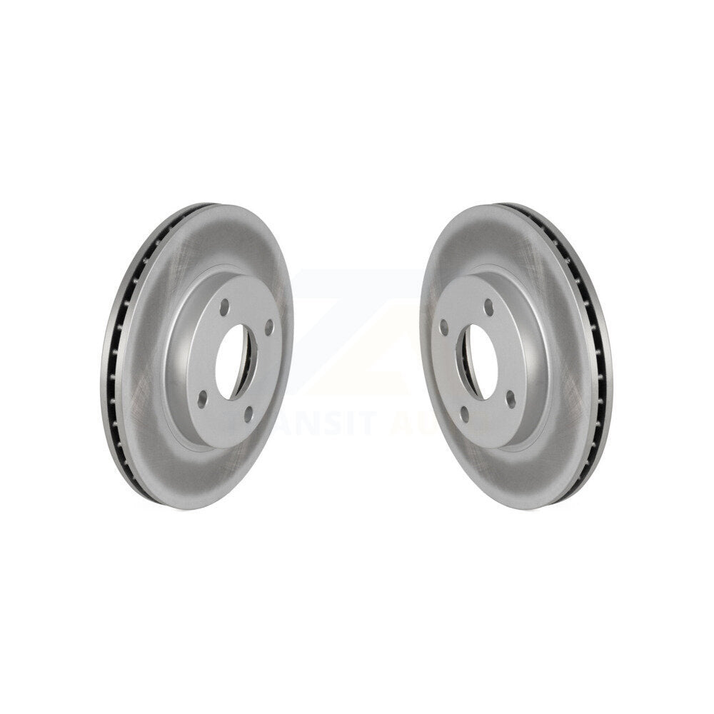 Coated Disc Brake Rotors Front Pair For Ford Focus