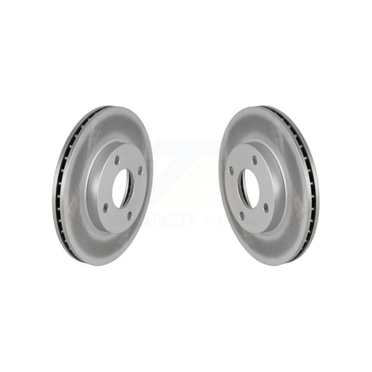 Coated Disc Brake Rotors Front Pair For Ford Focus