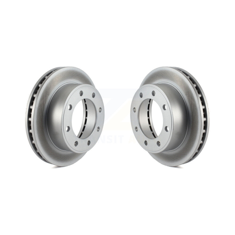 Coat Disc Brake Rotor Front Pair For Ford F-350 Super Duty F-250 Excursion F-550