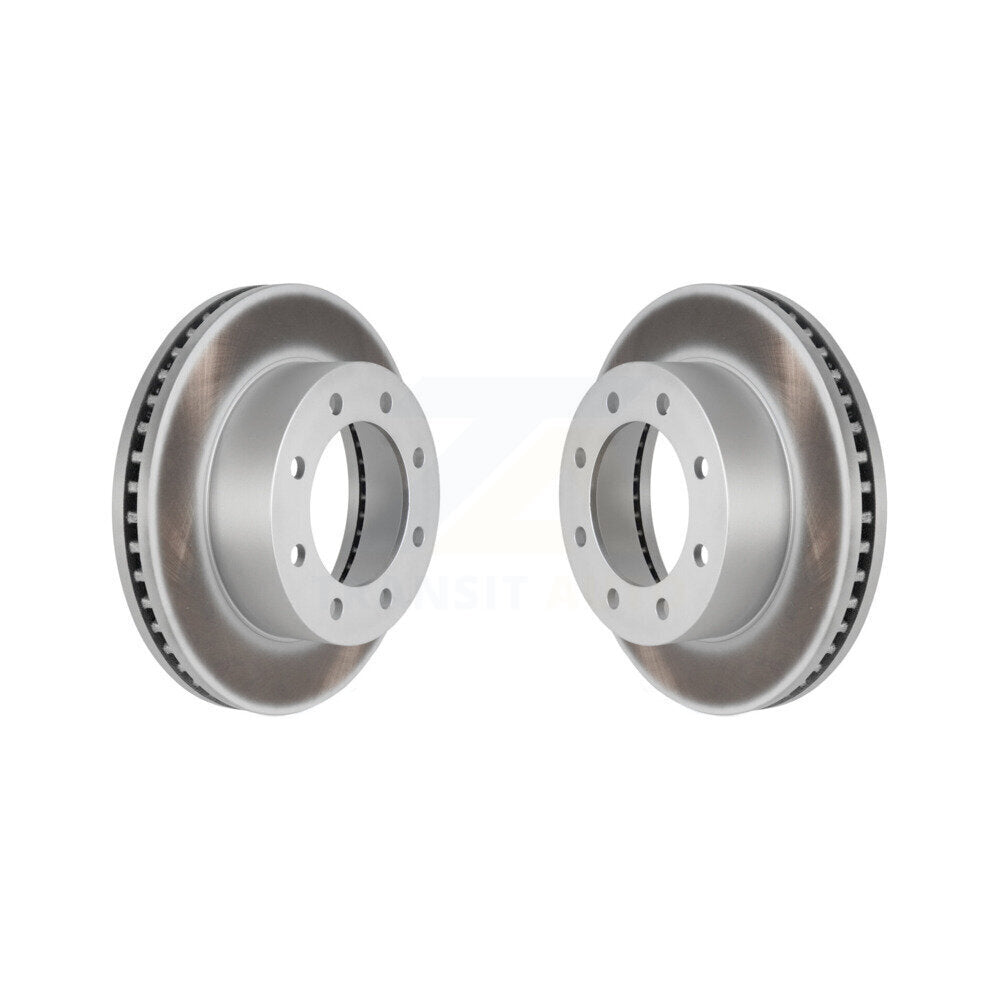 Coated Disc Brake Rotors Front Pair For Ford F-350 Super Duty F-250 F-450