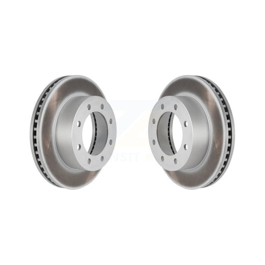 Coated Disc Brake Rotors Front Pair For Ford F-350 Super Duty F-250 F-450