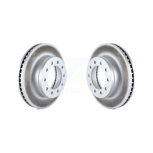 Coated Brake Rotors Front Pair For Ford F-350 Super Duty F-250 F-450 F-550 CF500