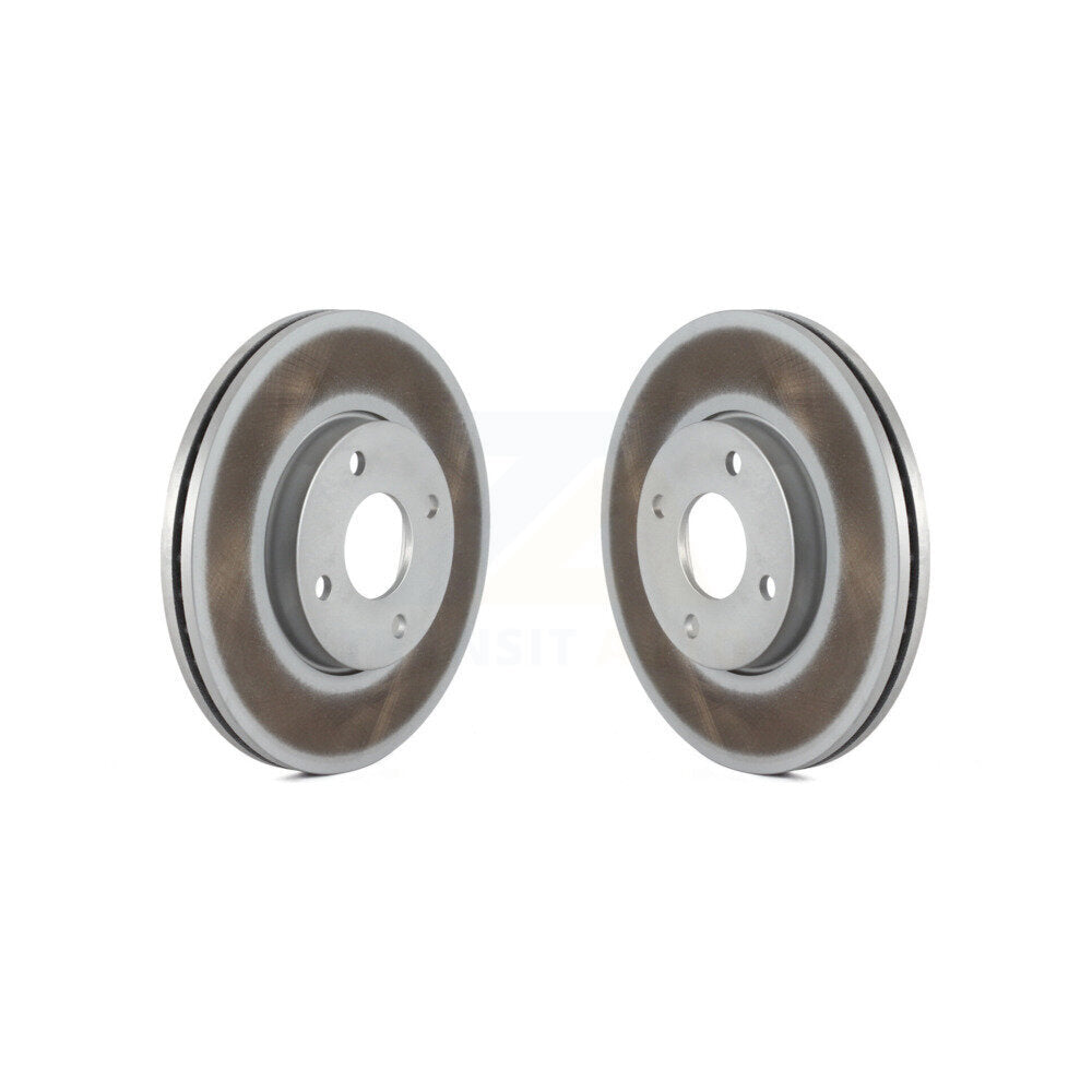 Coated Disc Brake Rotors Front Pair For 2005-2007 Ford Focus