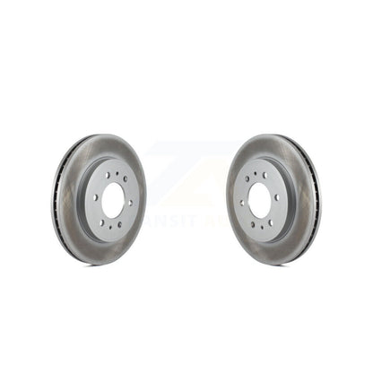 Coated Disc Brake Rotors Front Pair For 2009 Ford F-150 With 6 Lug Wheels