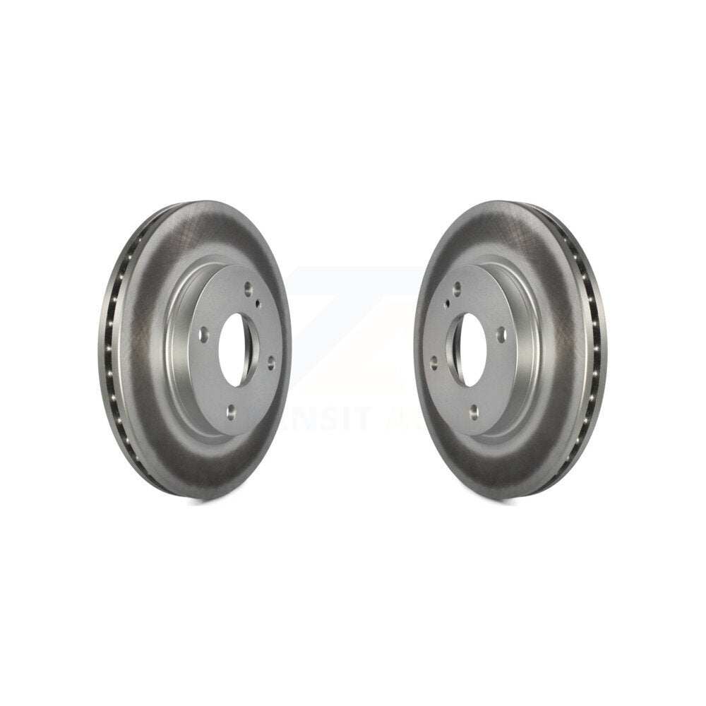 Coated Disc Brake Rotors Front Pair For Ford Fiesta