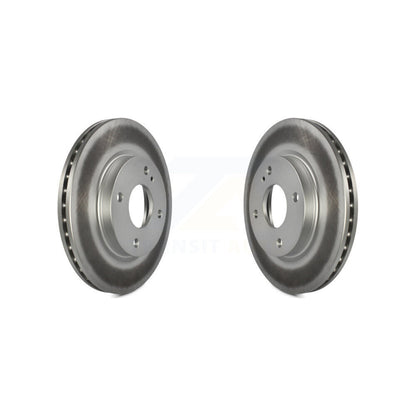 Coated Disc Brake Rotors Front Pair For Ford Fiesta