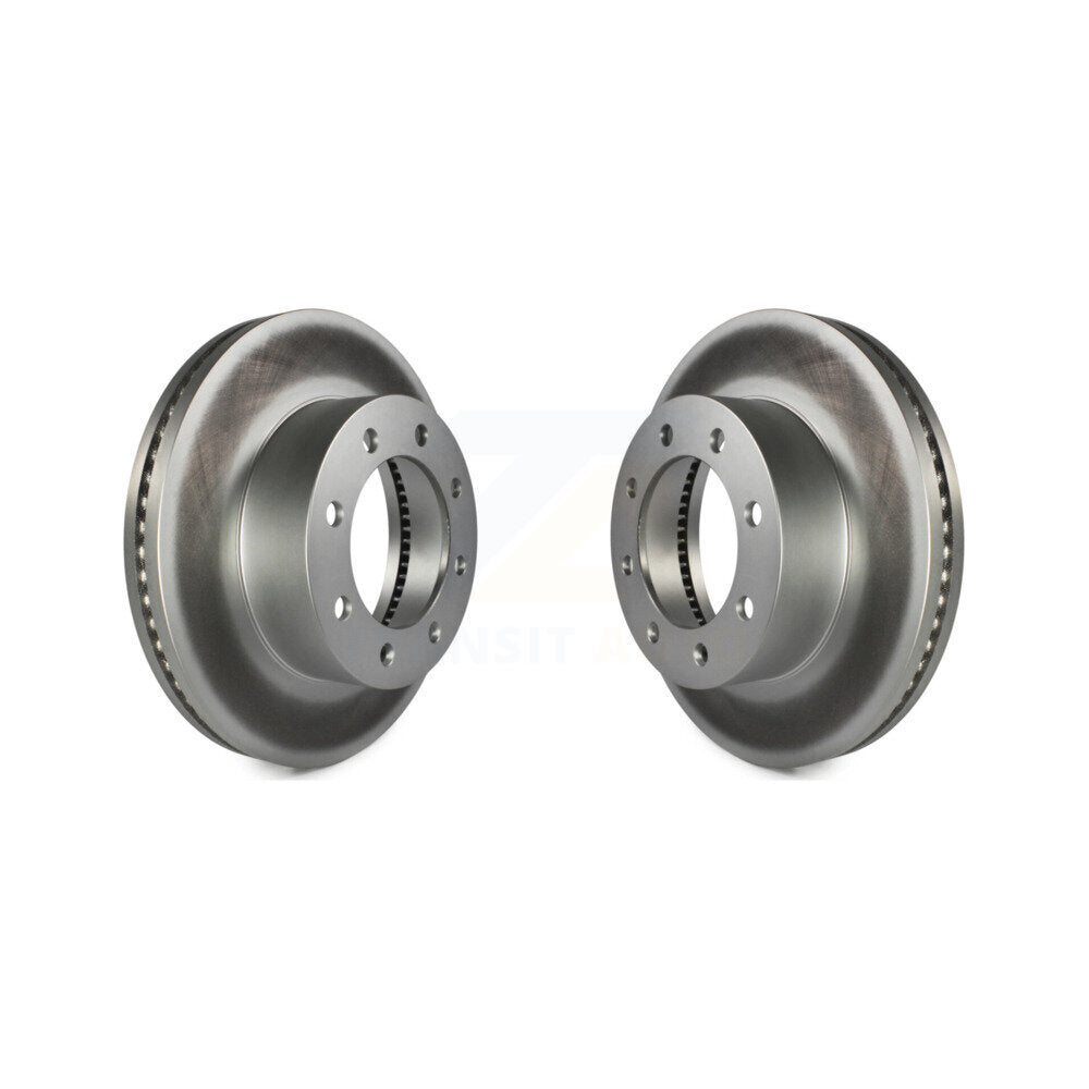 Coated Disc Brake Rotors Front Pair For Ford F-350 Super Duty F-250 F-450