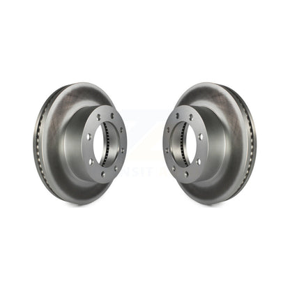 Coated Disc Brake Rotors Front Pair For Ford F-350 Super Duty F-250 F-450