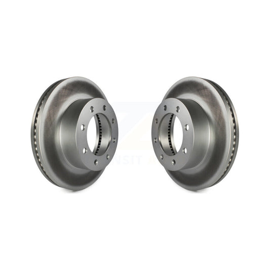 Coated Disc Brake Rotors Front Pair For Ford F-350 Super Duty F-250 F-450