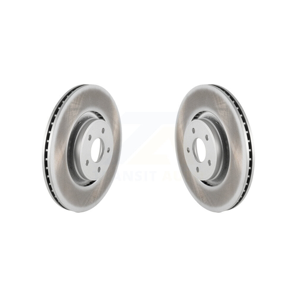 Coated Disc Brake Rotors Front Pair For Ford Focus Lincoln MKC