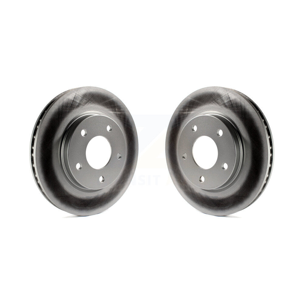 Coated Disc Brake Rotors Front Pair For Mitsubishi Lancer Dodge Caliber