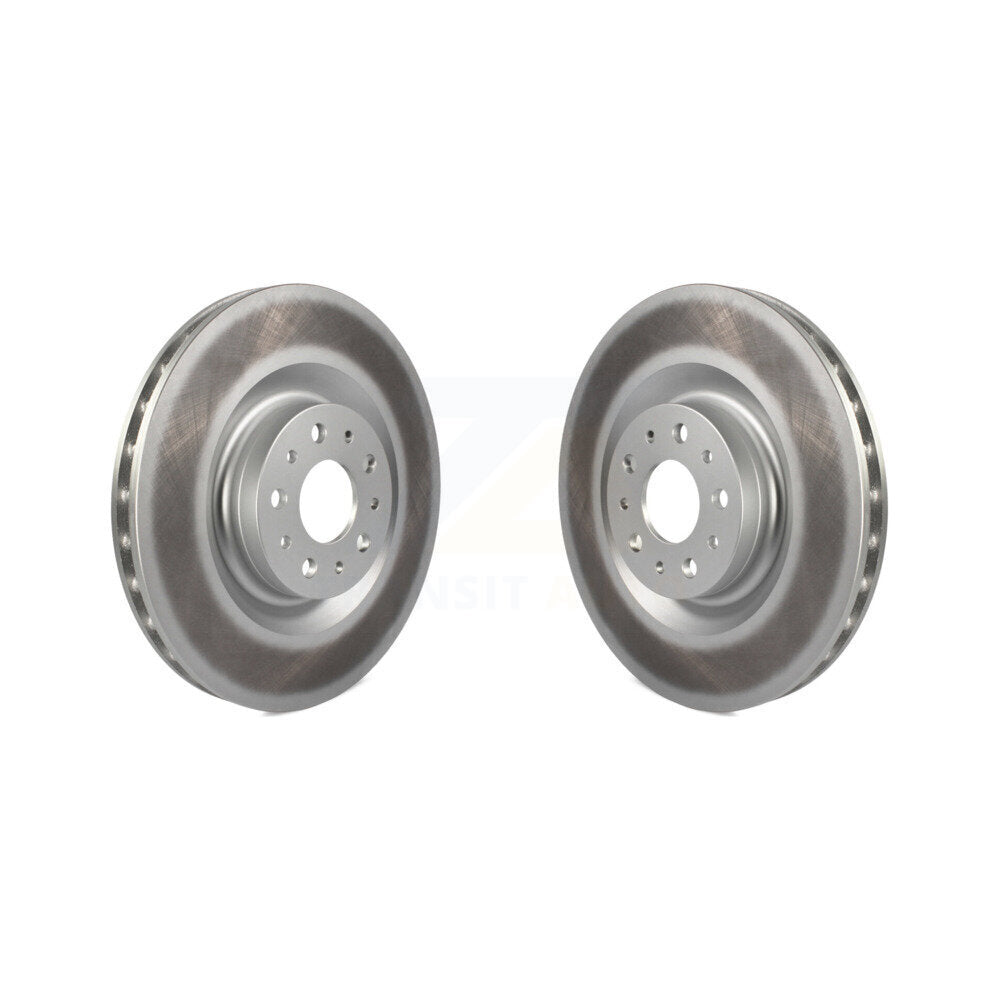 Coated Disc Brake Rotors Front Pair For 2014-2020 Fiat 500L