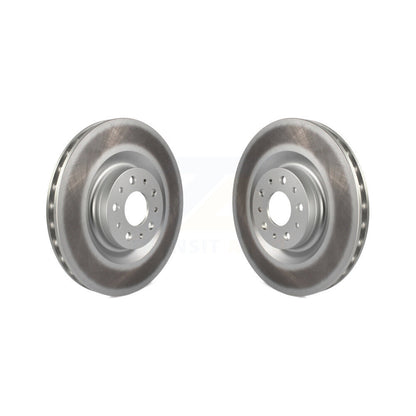 Coated Disc Brake Rotors Front Pair For 2014-2020 Fiat 500L