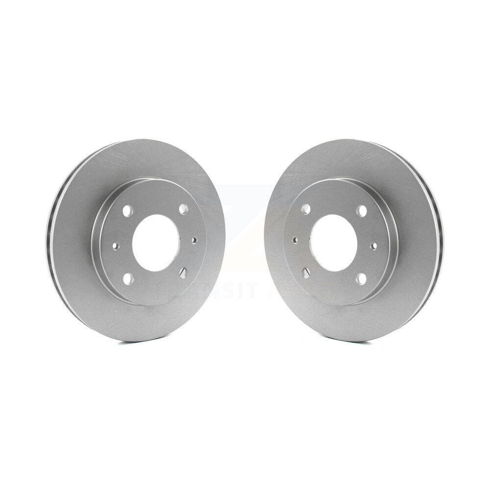 Coated Disc Brake Rotors Front Pair For Mitsubishi Lancer Galant