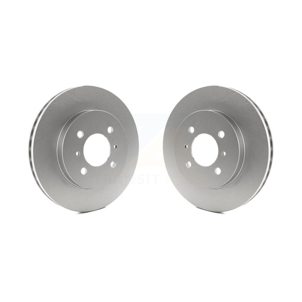Coated Disc Brake Rotors Front Pair For Mitsubishi Lancer Mirage