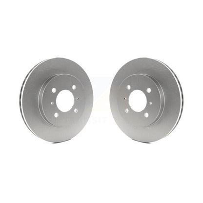 Coated Disc Brake Rotors Front Pair For Mitsubishi Lancer Mirage